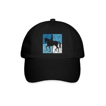 Dressage Cavalier de dressage Cheval d’équitation - Casquette classique - noir/noir - Devant