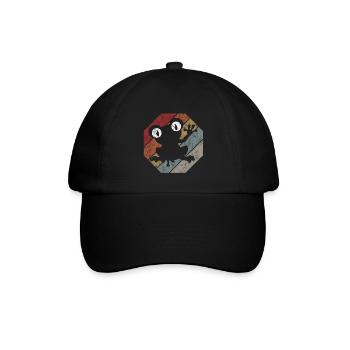 Frog Frogs Gift for Kids Funny Funny - Baseball Cap - black/black - Front