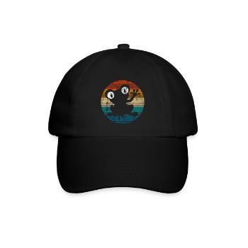 Frosch Frösche Geschenk für Kinder Lustig Witzig - Baseballkappe - Schwarz/Schwarz - Vorne