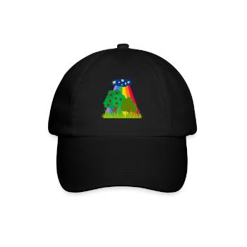 Nuages et arbres arc-en-ciel - Casquette classique - noir/noir - Devant