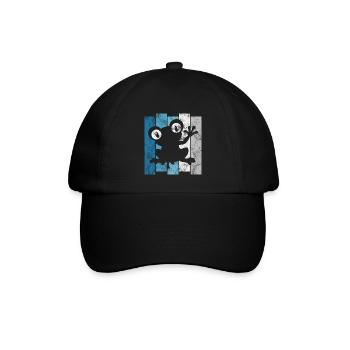Frosch Frösche Geschenk für Kinder Lustig Witzig - Baseballkappe - Schwarz/Schwarz - Vorne