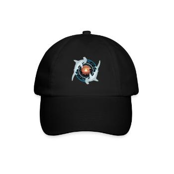 Hammerhead Shark Hawaiian - Baseball Cap - black/black - Front