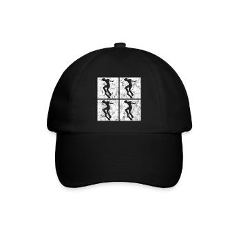 Skateboard Skateboarder Skater Skate Skateing - Baseball Cap - black/black - Front