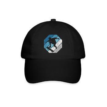 Skateboard Skateboarder Skater Skate Skateing - Baseball Cap - black/black - Front