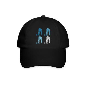 Curling sur glace Curling Retro Cadeau - Casquette classique - noir/noir - Devant