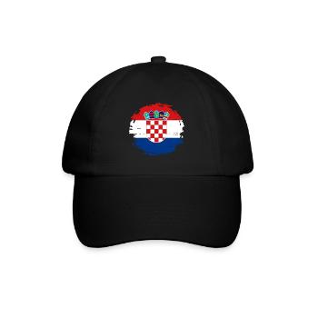 Drapeau de la Croatie Adriatique Zagreb Drapeau croate - Casquette classique - noir/noir - Devant