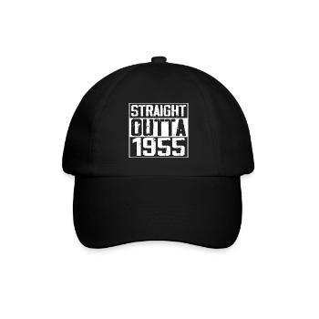 Straight Outta 1955 Retro 1955 Anniversary Gift - Baseball Cap - black/black - Front