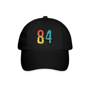 84 Number Comic - Baseball Cap - black/black - Front