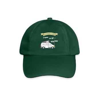 my motorhome is calling - Baseballkappe - Flaschengrün - Vorne