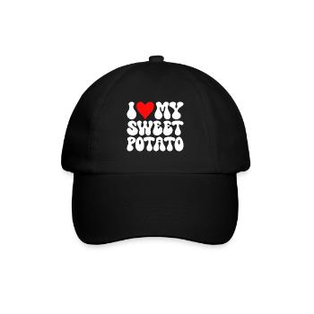 J'aime Ma Patate Douce Couple Thanksgiving - Casquette classique - noir/noir - Devant