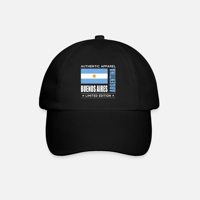 Buenos Aires - Baseballkappe - Schwarz/Schwarz