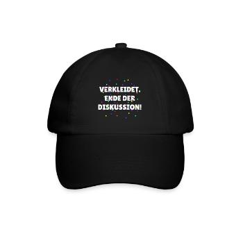 Verkleidet Ende der Diskussion Kostüm Karneval - Baseballkappe - Schwarz/Schwarz - Vorne