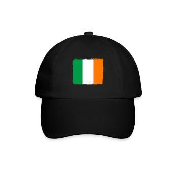 Irland Flagge Vintage Irische Fahne Dublin - Baseballkappe - Schwarz/Schwarz - Vorne