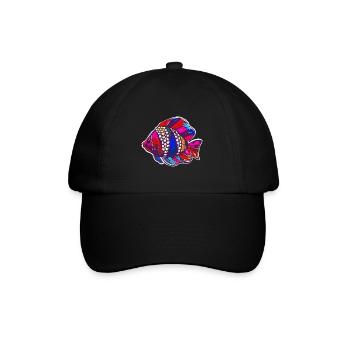 Colorful fish colorful gift - Baseball Cap - black/black - Front