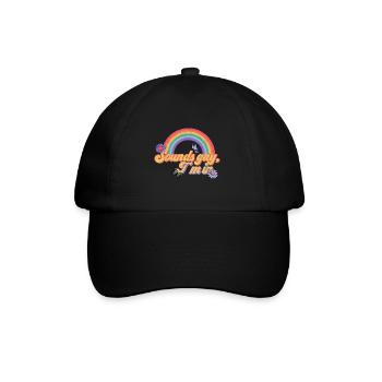 Schwul Lesbisch Regenbogen T-Shirt Geschenkidee - Baseballkappe - Schwarz/Schwarz - Vorne