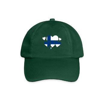 Finnland Flagge Suomi Finnische Fahne Used Look - Baseballkappe - Flaschengrün - Vorne