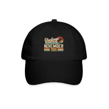Legendary since November 1988 - Vintage 1988 - Baseball Cap - black/black - Front