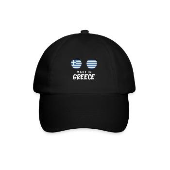 Drapeau de la Grèce Hellas Athènes Drapeau grec - Casquette classique - noir/noir - Devant