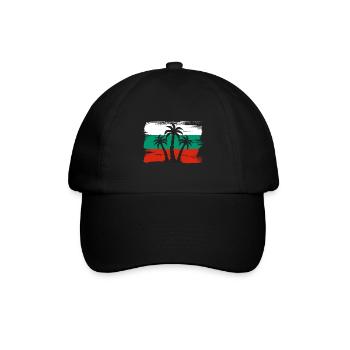 Bulgarien Flagge Bulgarische Fahne Goldstrand - Baseballkappe - Schwarz/Schwarz - Vorne