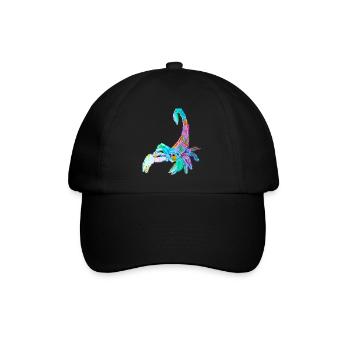 Bunter Skorpion - Baseballkappe - Schwarz/Schwarz - Vorne
