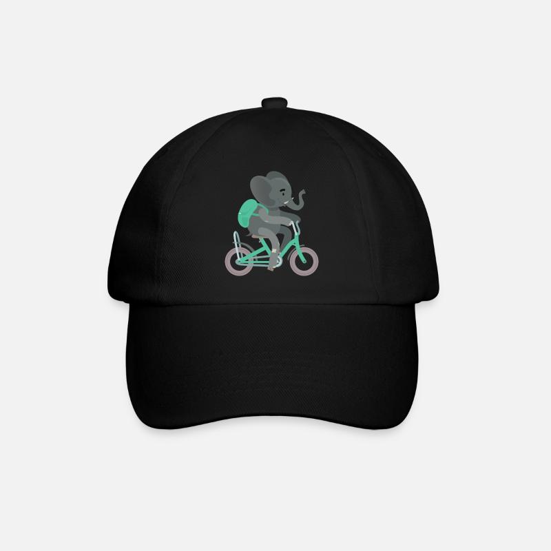 Backpack elephant bike training kita - Baseball Cap - black/black