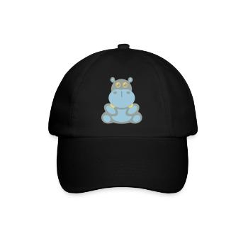 Hippopotame (hippopotame) - Casquette classique - noir/noir - Devant