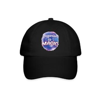 Veganer Vegetarier Tierschutz Geschenkidee - Baseballkappe - Schwarz/Schwarz - Vorne