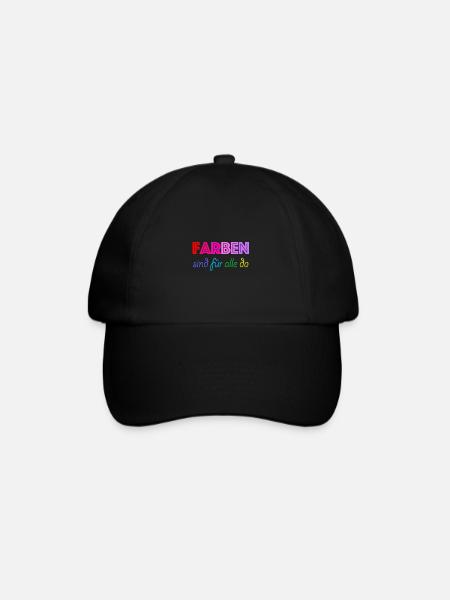 Farben sind für alle da - Baseballkappe - Schwarz/Schwarz