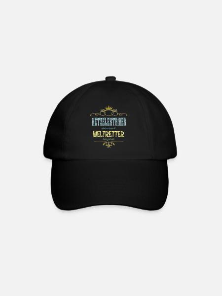 Netzelektriker Weltretter - Baseballkappe - Schwarz/Schwarz