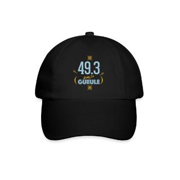 49.3 In deinem Mund - Baseballkappe - Schwarz/Schwarz - Vorne