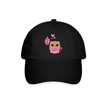Cat Cute - Baseball Cap - black/black - Front