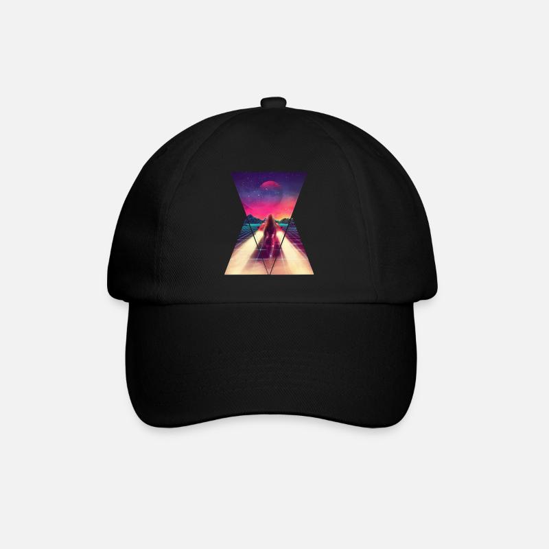 80s Retro Car - Baseball Cap - black/black