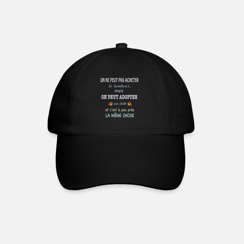 Humour chat - Casquette classique - noir/noir