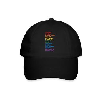 La science est un vrai noir, la matière LGBT Pride BLM - Casquette classique - noir/noir - Devant