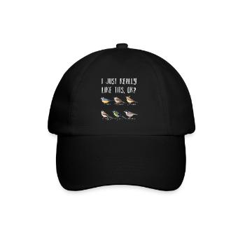 Funny Birdwatching Tit Bird Birding Gift - Baseball Cap - black/black - Front