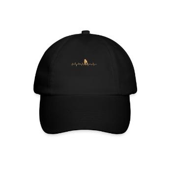 Löwe Geschenk Löwen Afrika Südafrika Herzschlag - Baseballkappe - Schwarz/Schwarz - Vorne