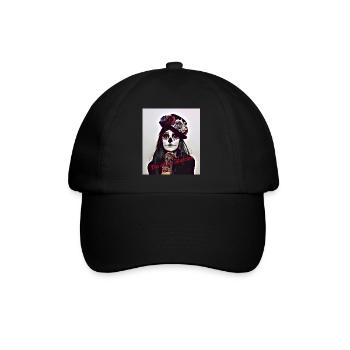 Dia de los Muertos - Baseballkappe - Schwarz/Schwarz - Vorne