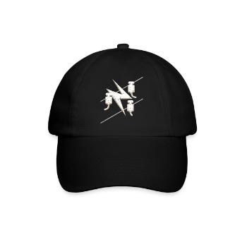 Elektriker Zunftsymbol im coolen 3d grunge look - Baseballkappe - Schwarz/Schwarz - Vorne