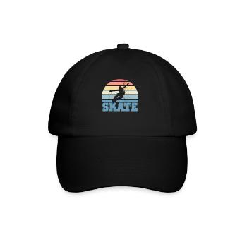 Skateboarding Fan Skate Skater Kids Gift - Baseball Cap - black/black - Front