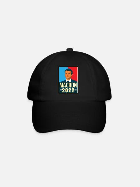 Emmanuel Macron Président de la république 2022 - Casquette classique - noir/noir