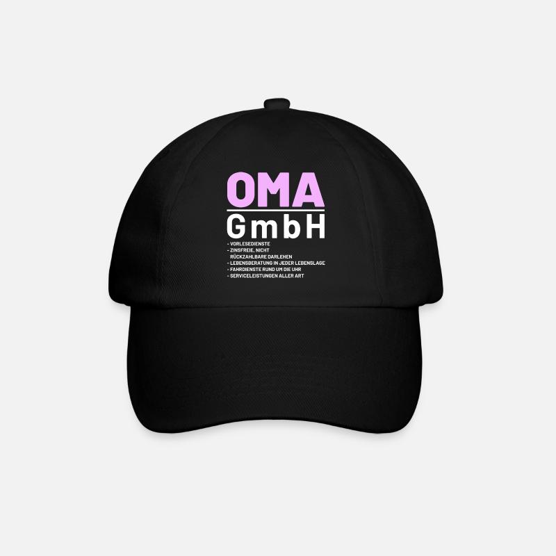 Lustige Oma GmbH Sprüche Geschenkidee - Baseballkappe - Schwarz/Schwarz