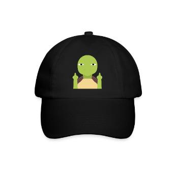 Middle finger - Baseball Cap - black/black - Front
