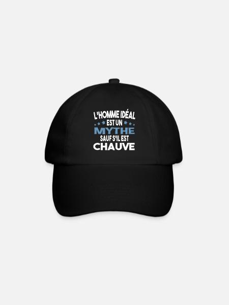 Chauve Homme Cheveux Calvitie Alopécie Cadeau - Casquette classique - noir/noir