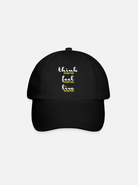 Pensée positive, positive, t-shirts positifs, hoody - Casquette classique - noir/noir