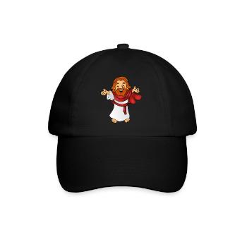 Jesus as a comic book gift gift idea - Baseball Cap - black/black - Front