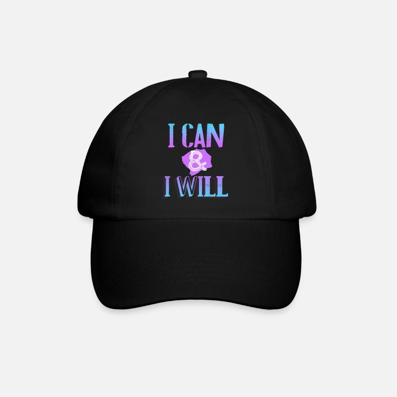 I Can & I Will - Baseballkappe - Schwarz/Schwarz