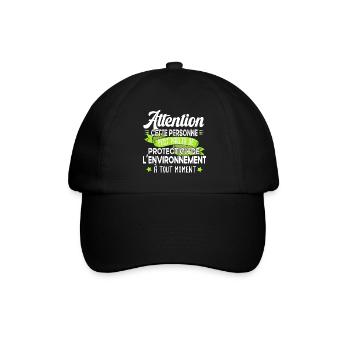 Protection environnement écologie Terre cadeau - Casquette classique - noir/noir - Devant