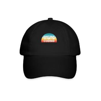 Ne me parlez pas, je code un cadeau drôle - Casquette classique - noir/noir - Devant