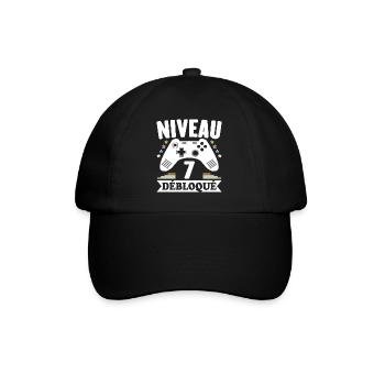 Niveau 7 Ans Débloqué Enfin Adulte Cadeau - Casquette classique - noir/noir - Devant