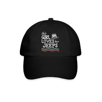 Cette fille aime ses jeeps - Casquette classique - noir/noir - Devant